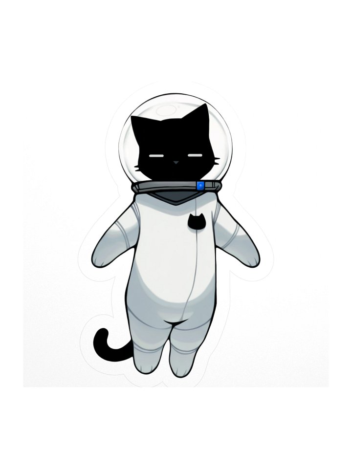 Sleepy Space Kitty Sticker product image (2)