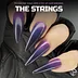 THE STRINGS - Black Navy Magenta Thermal Shimmer Nail Polish