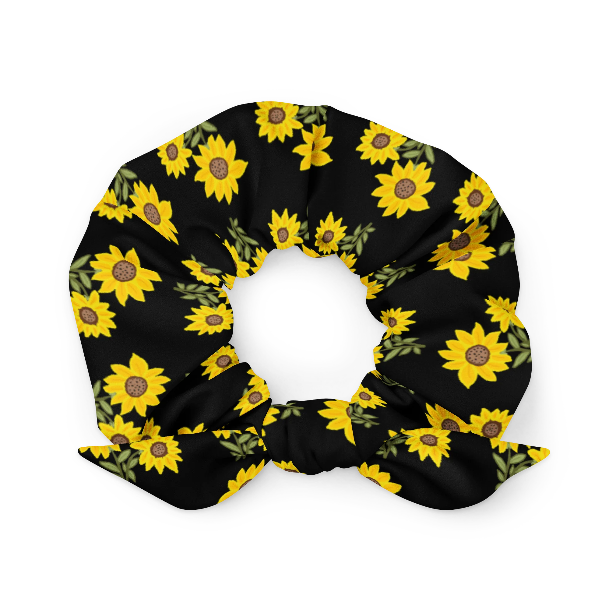 Lets Grow Girls Sunflower Hair Scrunchie (Black) product image (1)