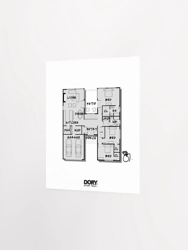 Alphabet Floor Plan Poster - H product image (2)