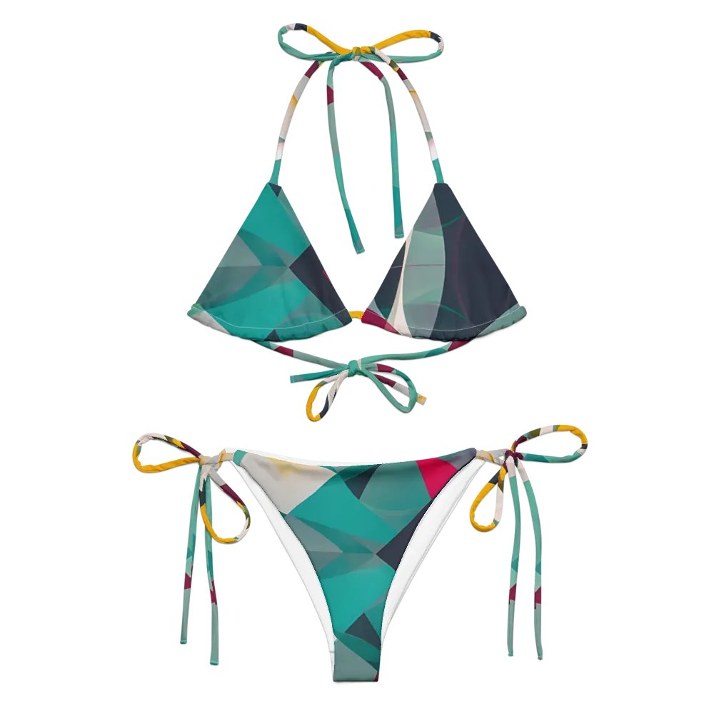 Abstract Lithographic Pattern Design String Bikini - V9 product image (6)