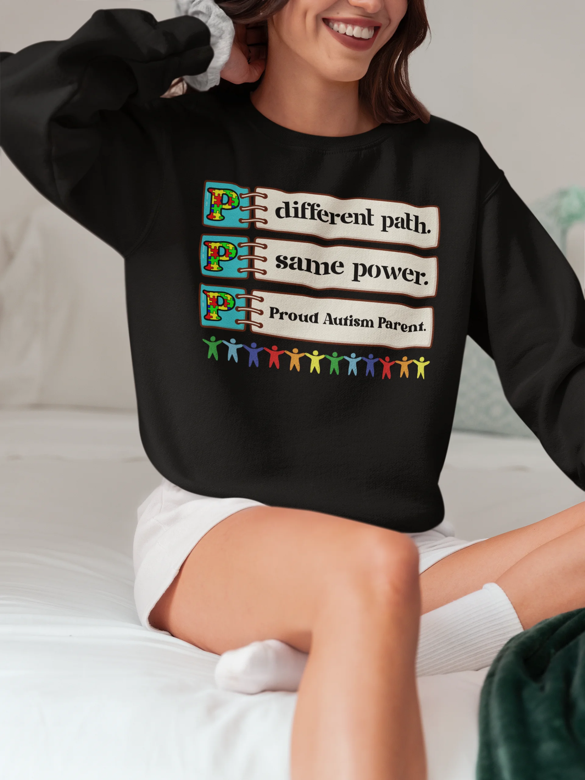 Different Path. Same Power. Proud Autism Parent Gildan Sweatshirt. product image (1)