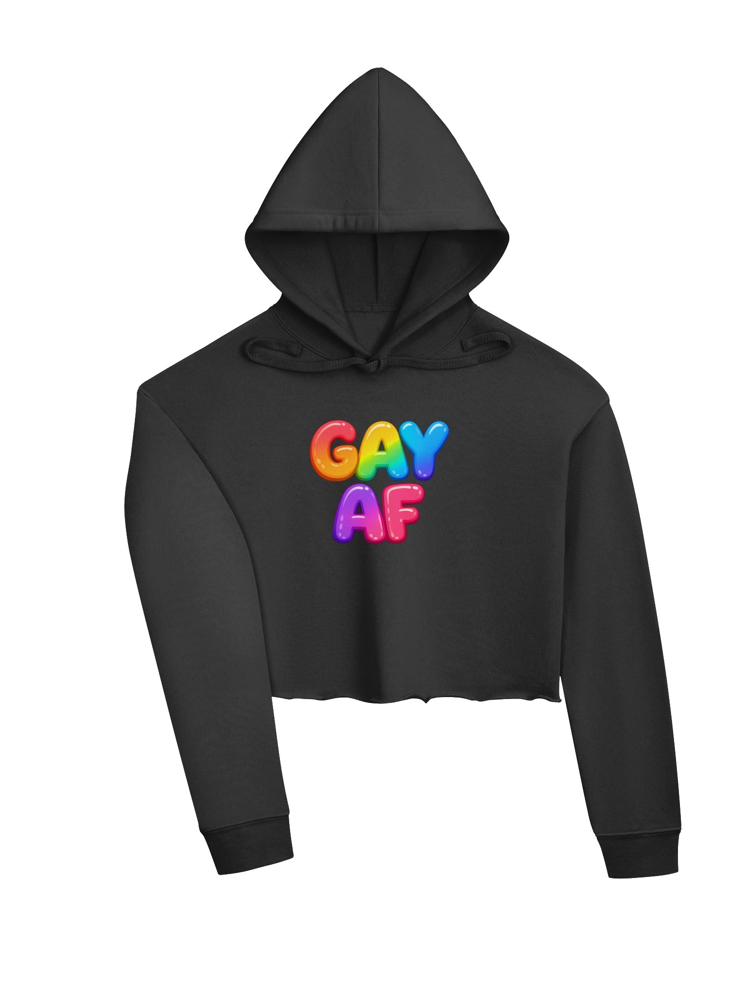 Gay AF Fleece Crop Hoodie product image (3)