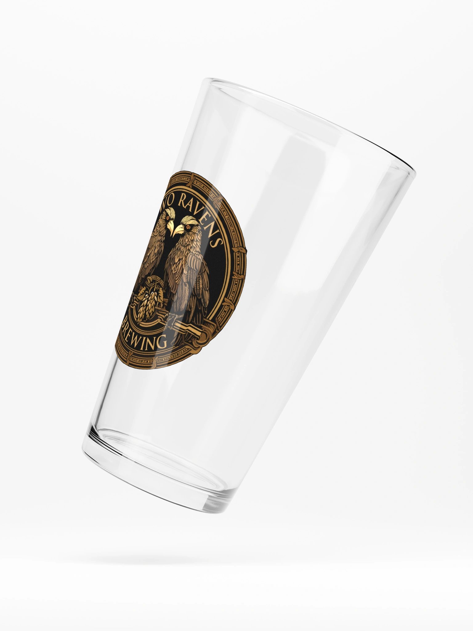 Two Ravens Brewing Logo Pint Glass product image (5)