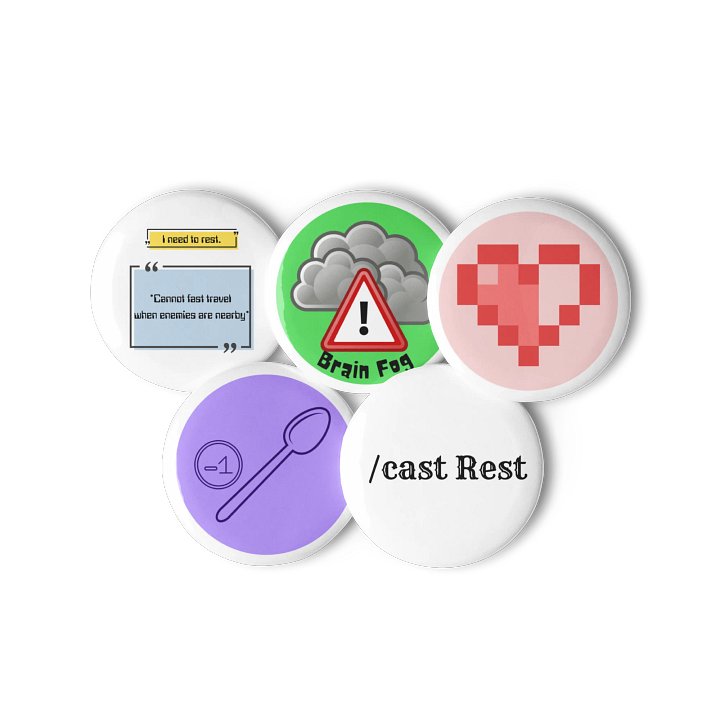 Comfort Command Center Pin Set | 5 Enamel Pins for Spoonies product image (2)