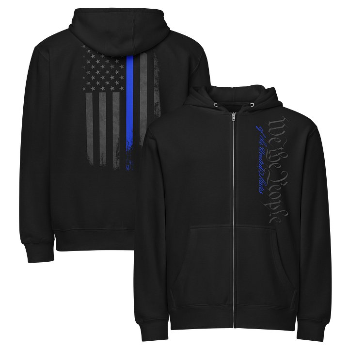 We The People Blue Line Onxy Zip Hoodie product image (1)