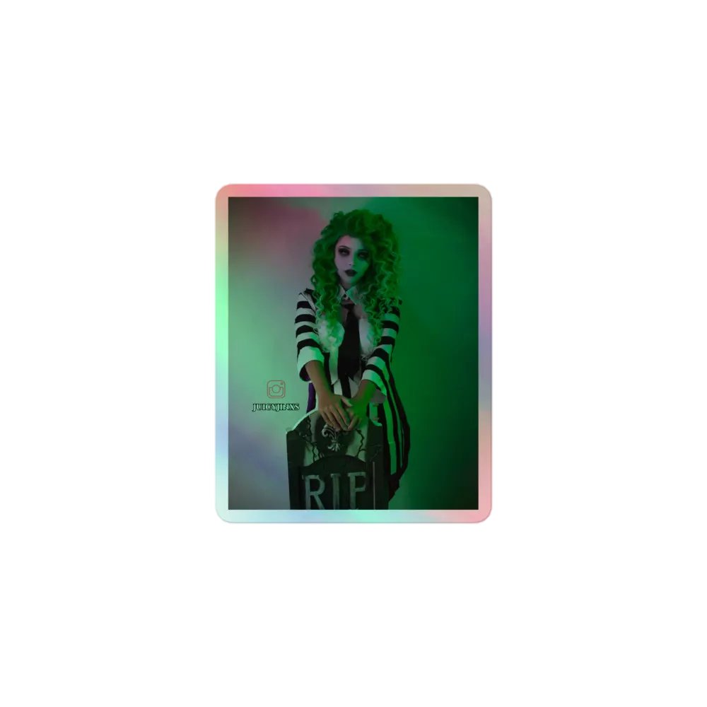 JuicyJinxs Beetlejuice Cosplay Holographic Sticker product image (1)