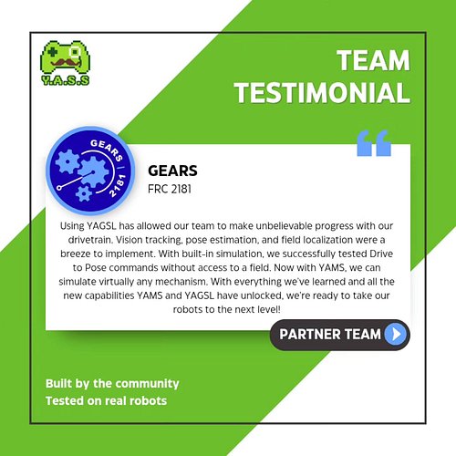 Part 4 of our Team Testimonial Series! 

Here is what partner team 2181 Gears has to say about YASS! 

#testimonial #customer...