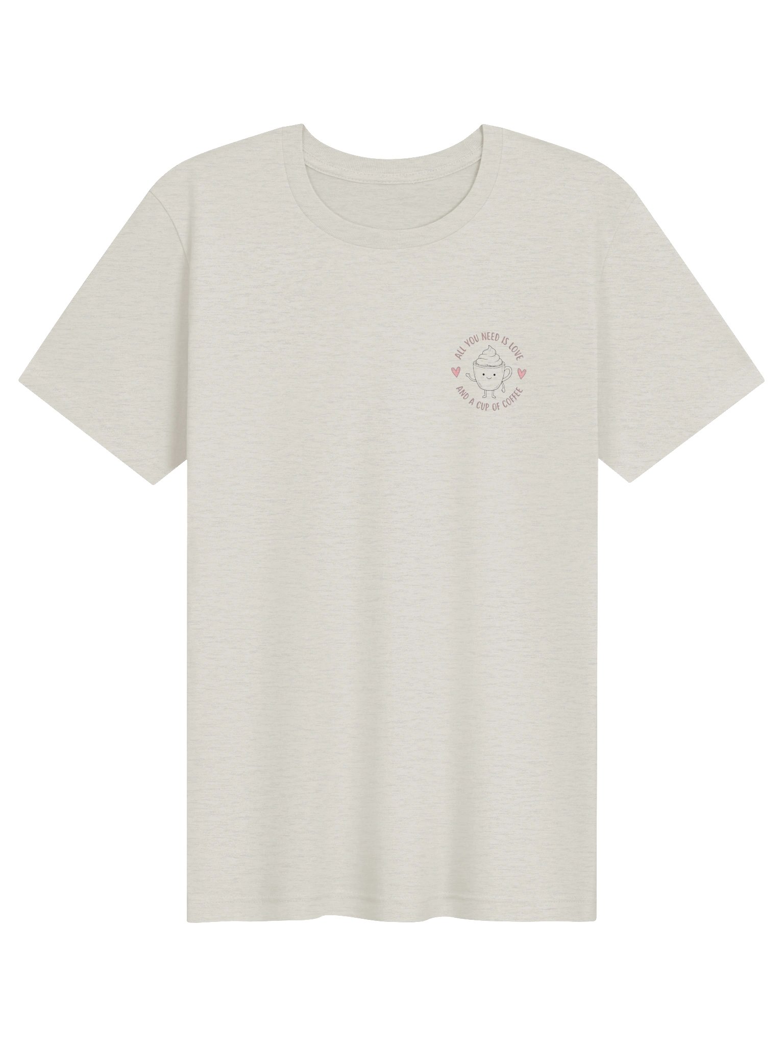 Cute Coffee Lover T-Shirt for Women | All You Need Is Love and a Cup of Coffee Tee | Minimalist Coffee Graphic Shirt | product image (2)