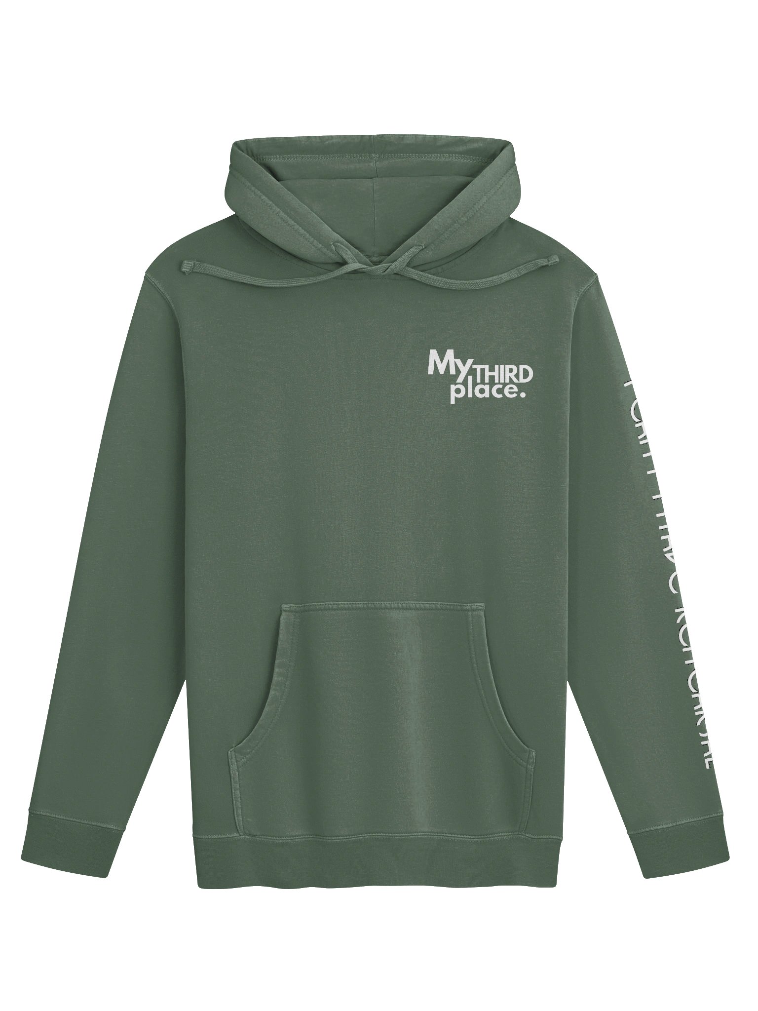 "My Third Place" Dark Hoodie - White Stages Logo on Back product image (5)