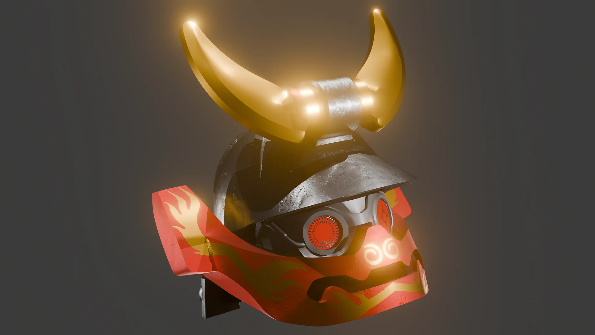 Ninjago Samurai X Helmet - 3D printable model files product image (9)