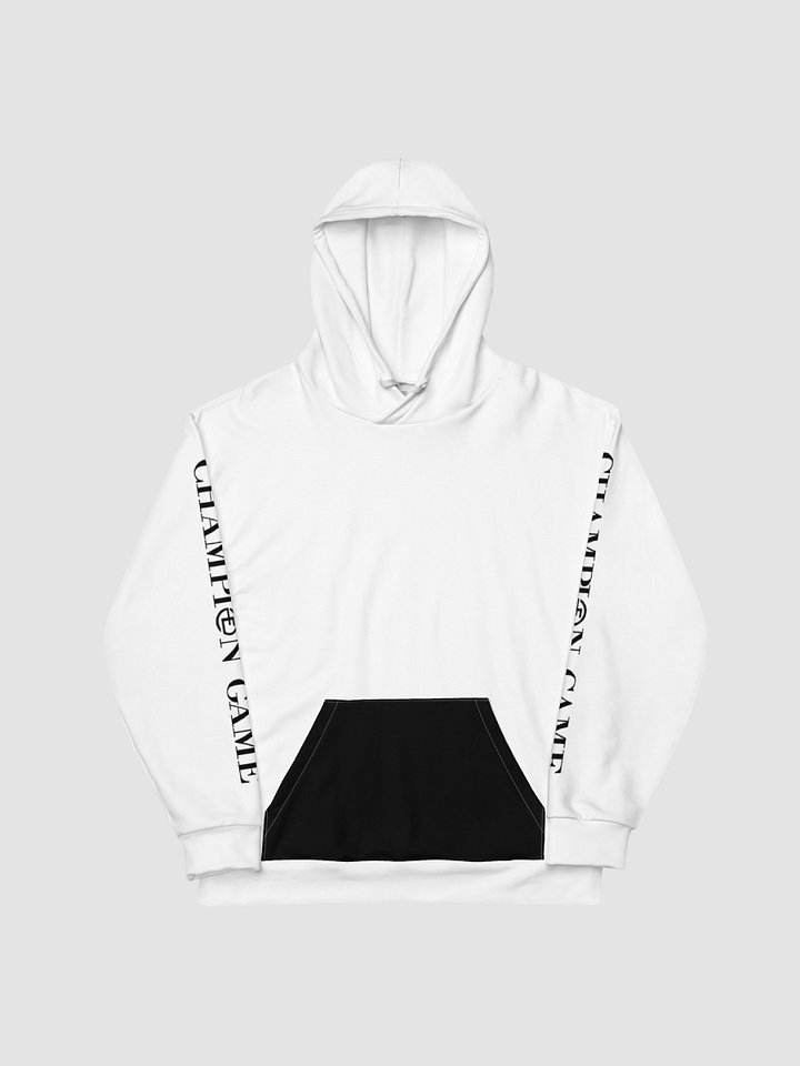 White Black Champion Game Sleeve Hoodie product image (2)