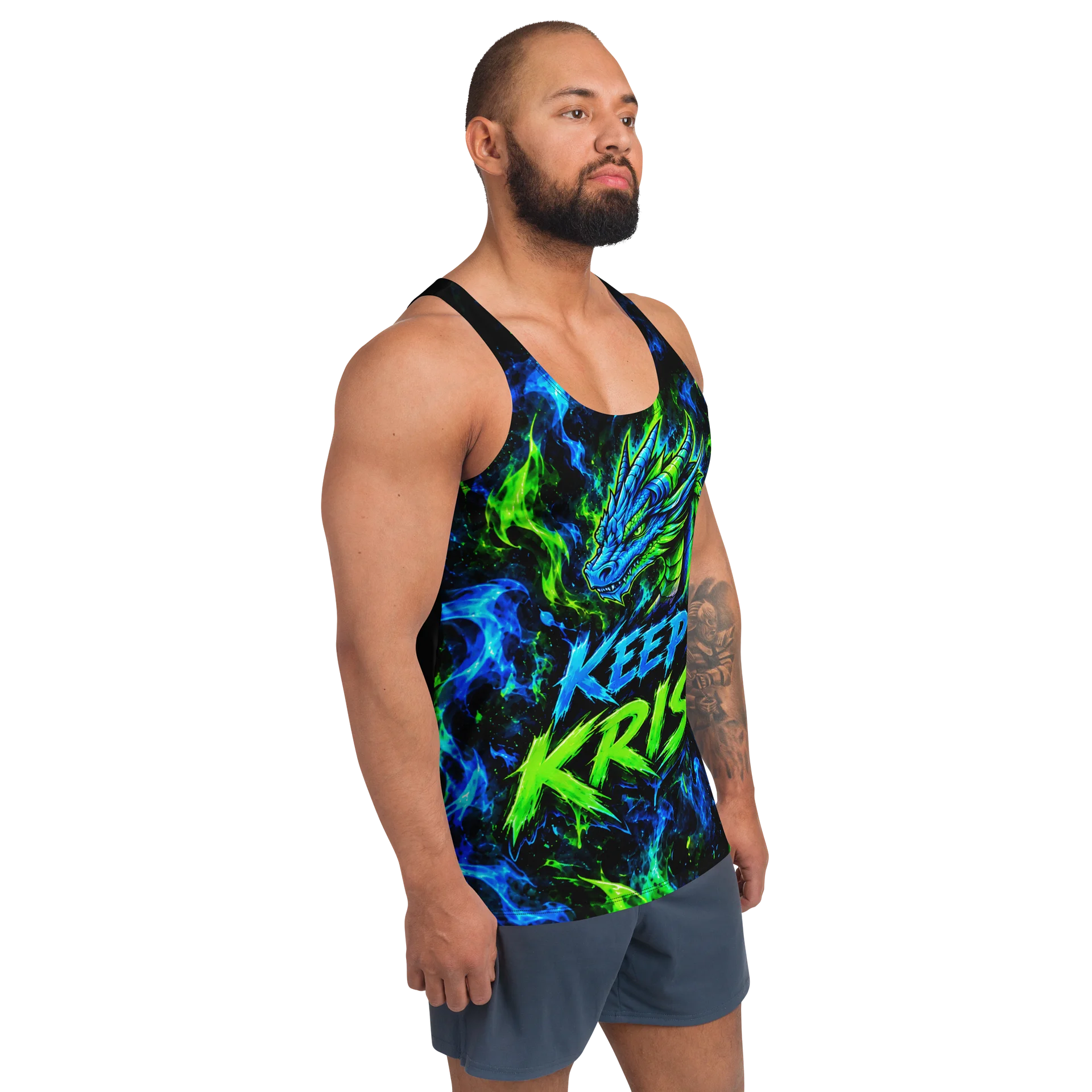 Keep It Krispy Neon Dragon Tank Top product image (3)