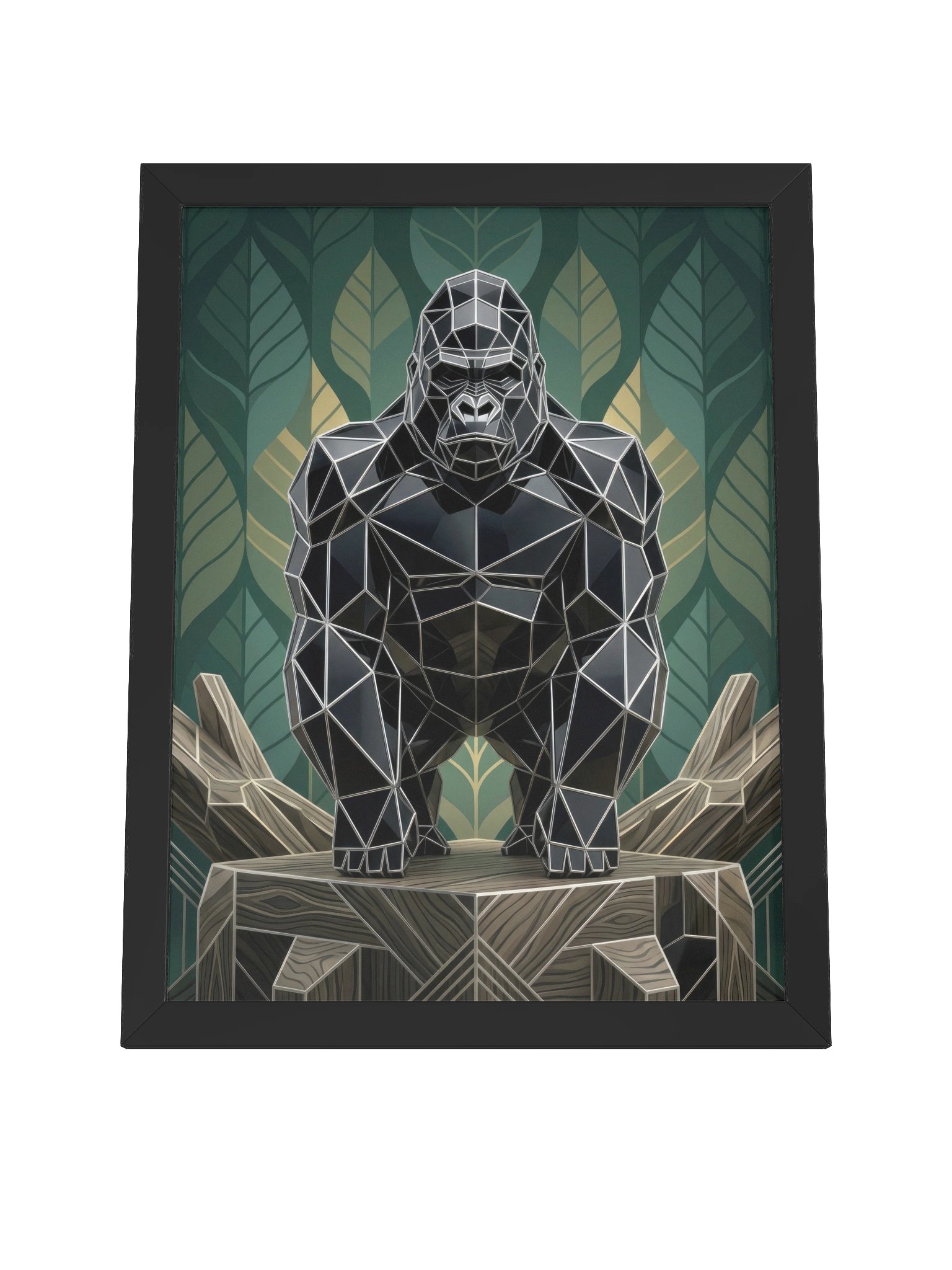 Geometric Gorilla Framed Poster - Neo-Deco Wall Art product image (20)