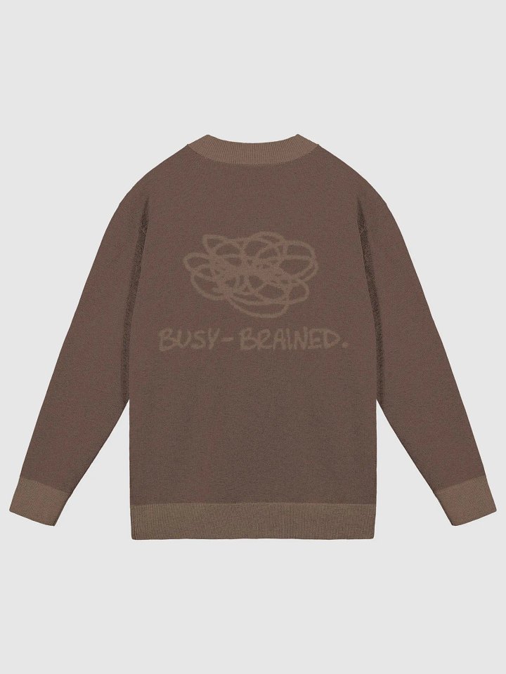 BUSY-BRAINED (lg. design, duotone brown) knitwear cardigan product image (2)