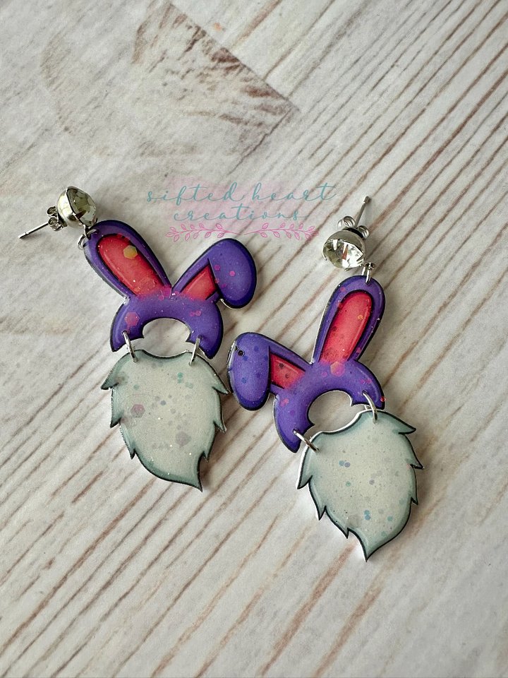 Easter Bunny Gnome Dangle Earring product image (1)