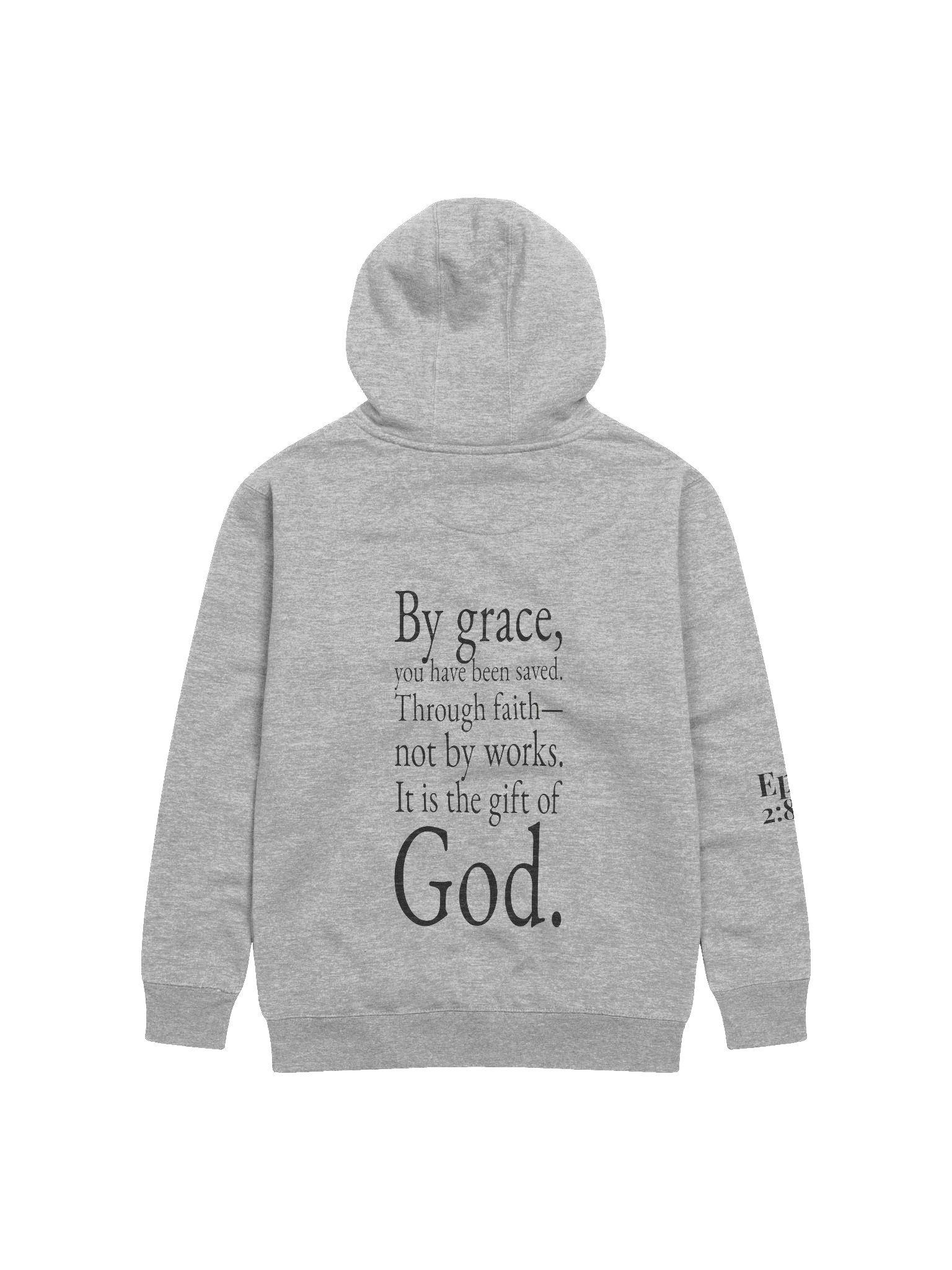 By Grace Hoodie – Ephesians 2:8‑9 (Light) \| By Grace Capsule product image (2)
