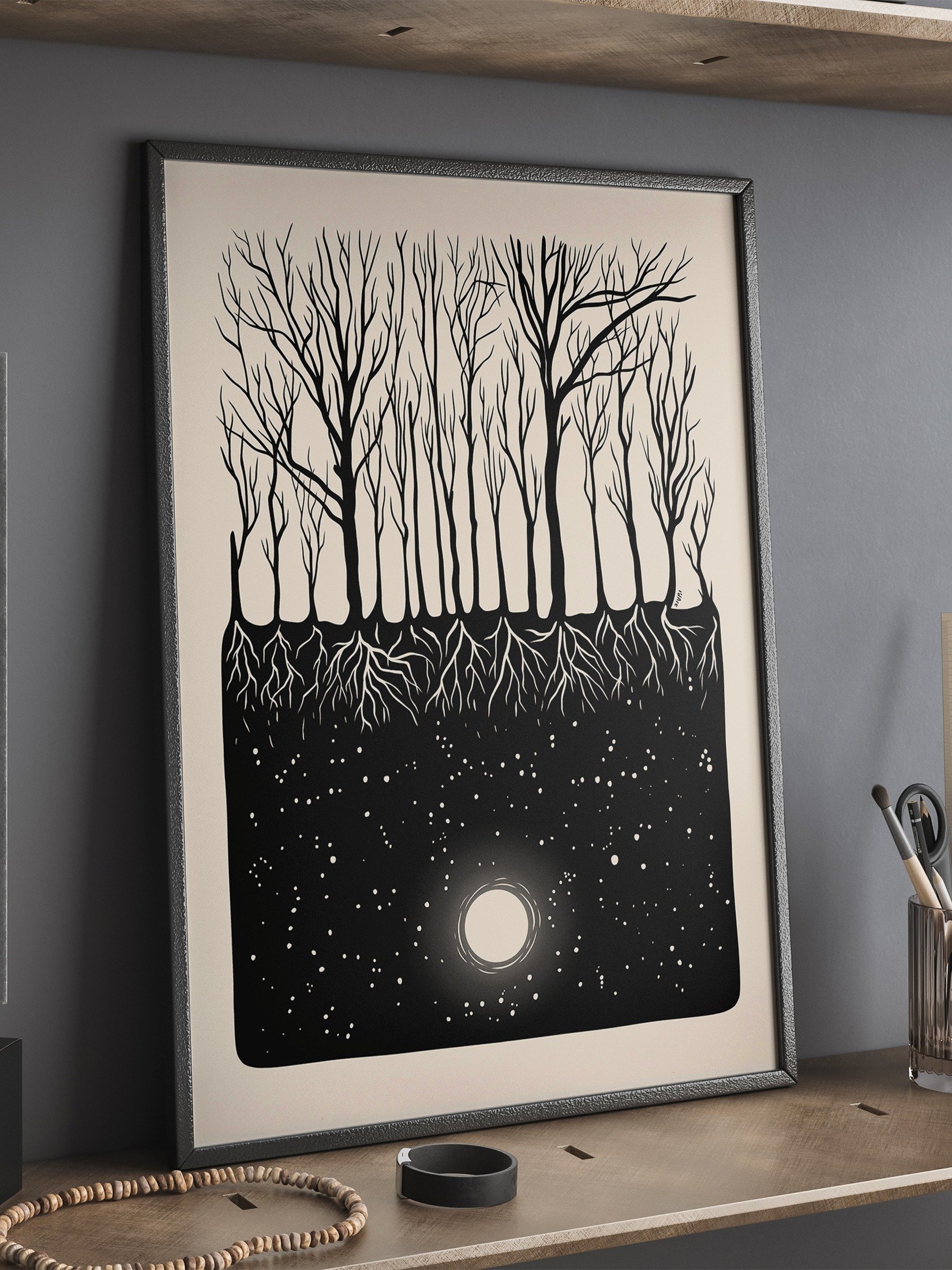 Sköll and Forest Night Print Set of 2 product image (3)