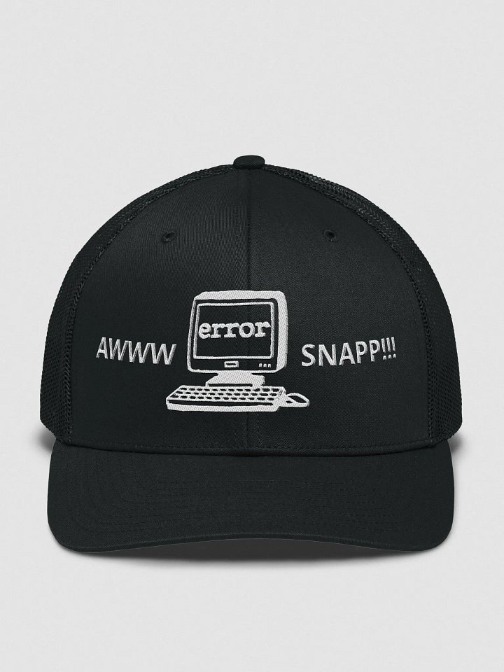 Sleek Aw Snap !! Computer Error Snapback Trucker Hat product image (6)