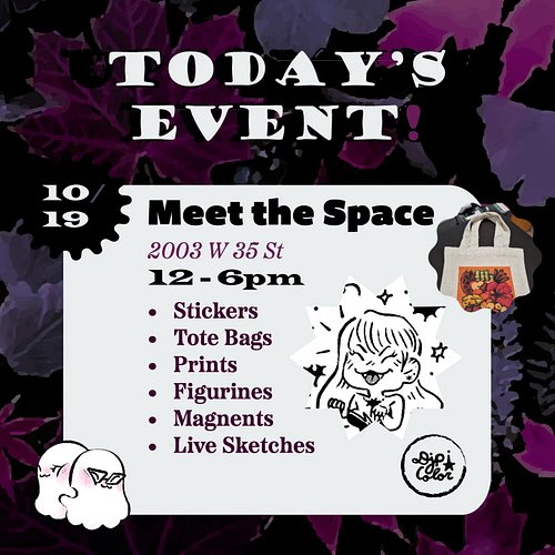 🐛VENDING EVENTS THIS MONTH🍂✨️

‼️TODAY‼️

MEET THE SPACE 🥳✨️ @isthisrealhi thank you!
⏰️ October 19th, 12-6PM
🌃 2003 W 35st, ...