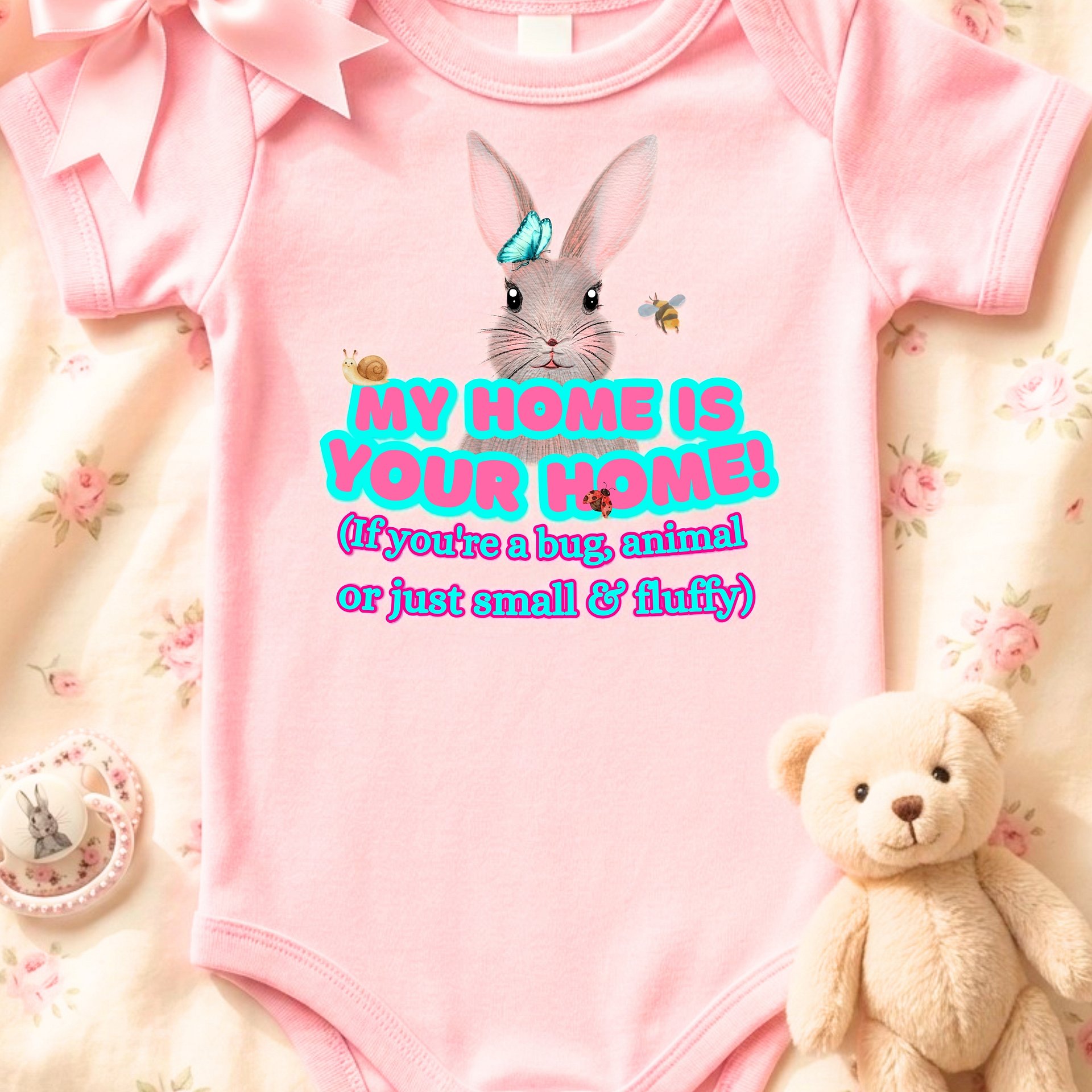 My home is your home! (If you're a bug or just small & fluffy)🩷Super Soft🪽Onesie🩷 product image (1)