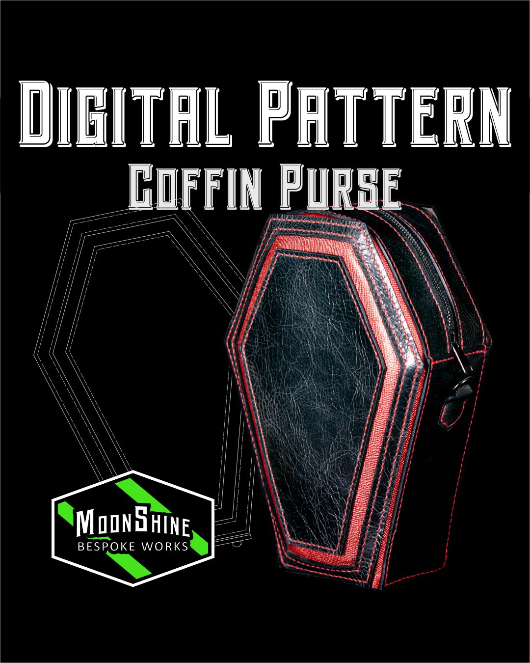 Leather Coffin Purse Digital Pattern product image (1)
