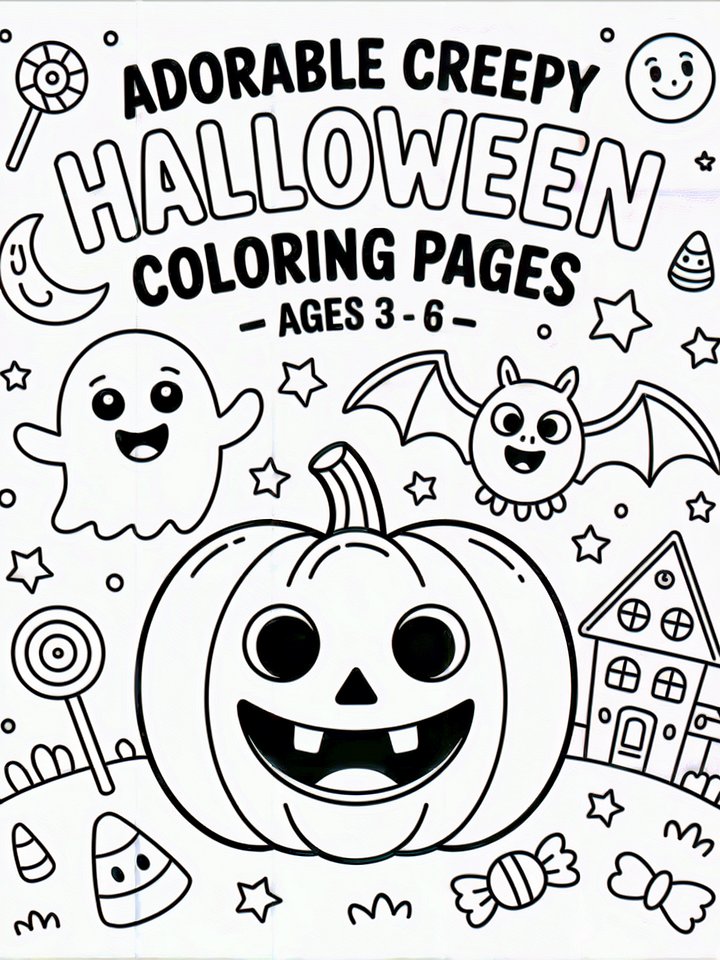 👻 150 Fun & Spooky Halloween Coloring Pages for Kids product image (1)