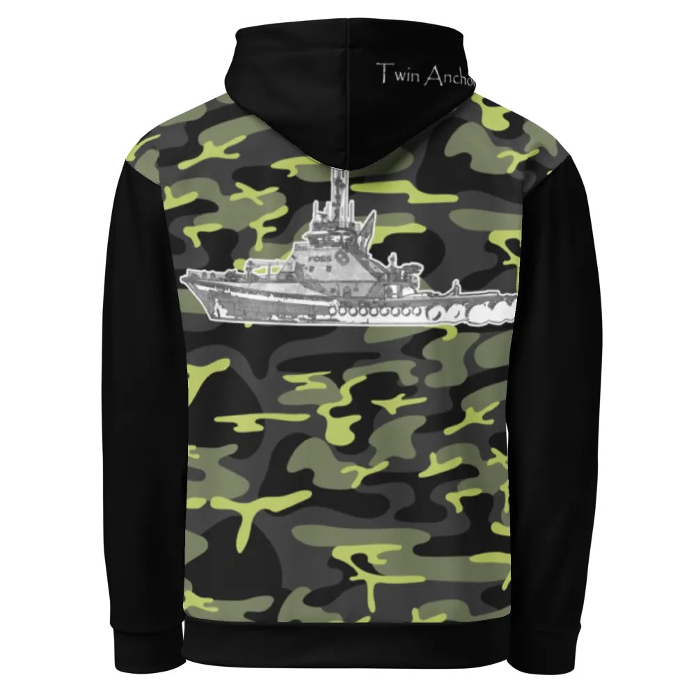 Sketch Garth Foss Tug (black & Green Camouflage) – Performance Marine Wear | Twin Anchor Apparel North Current Line product image (1)