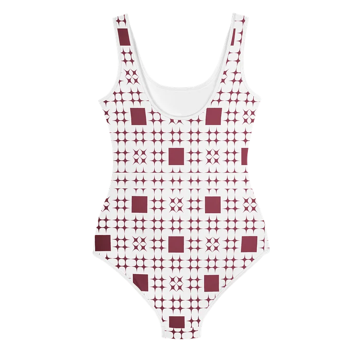 Abstract Red Pixel All-Over Youth Swimsuit product image (2)