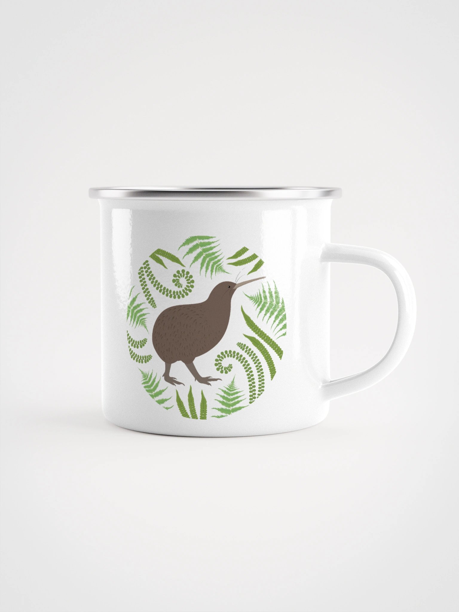 Kiwi and Fern Enamel Mug product image (1)