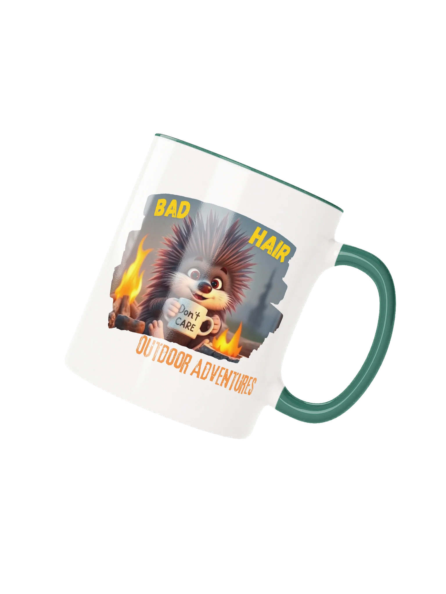 Bad Hair, Don’t Care” Porcupine Mug (with color inside) product image (17)
