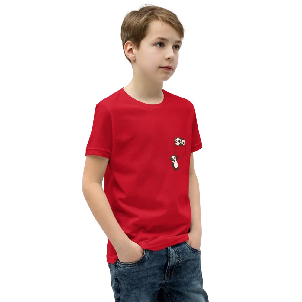 Pocket Of Pandas Youth Short Sleeve T-Shirt product image (2)