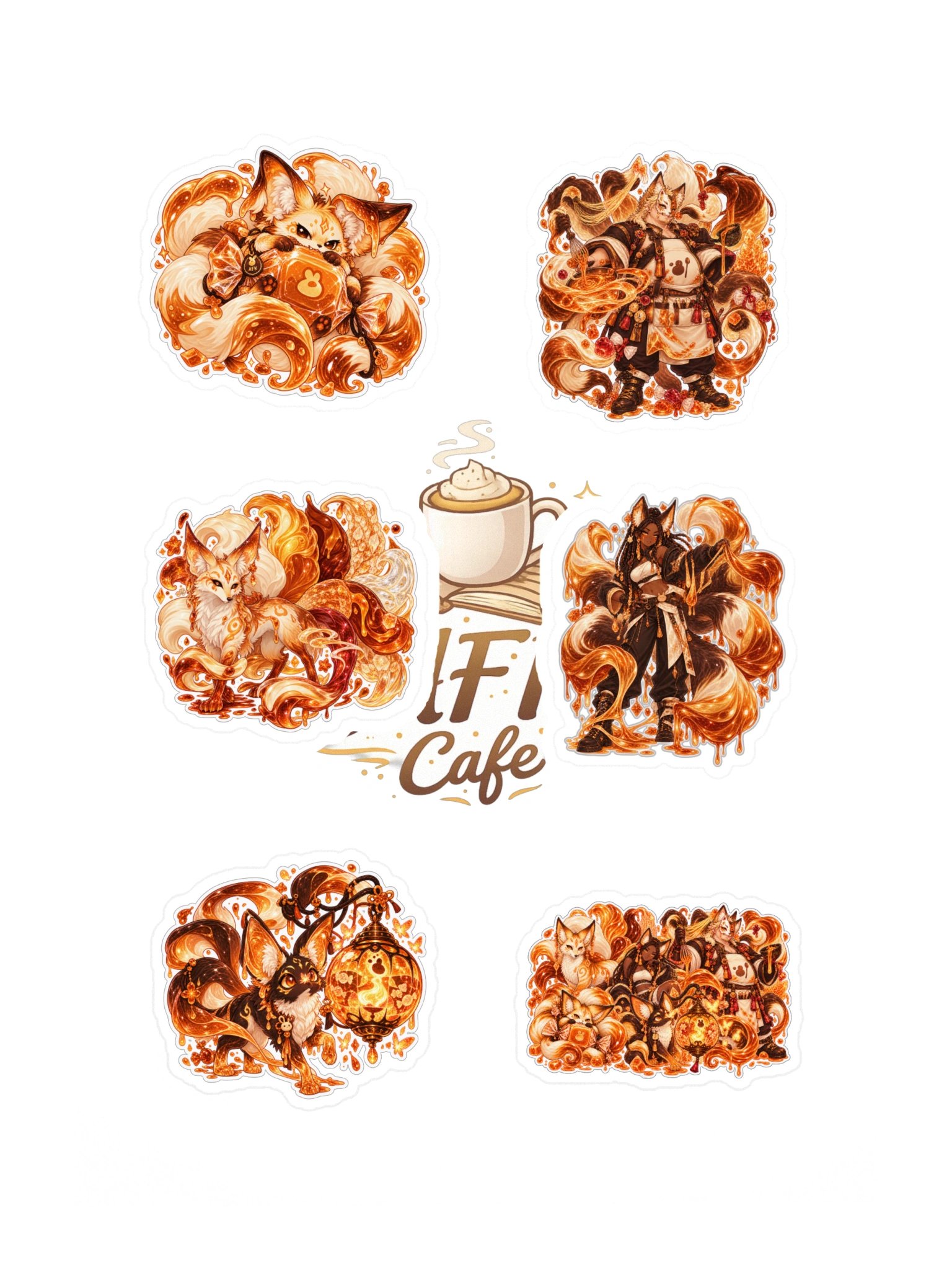 Twisted Toffee: Kitsune Transformations — 6 Sticker Pack product image (3)