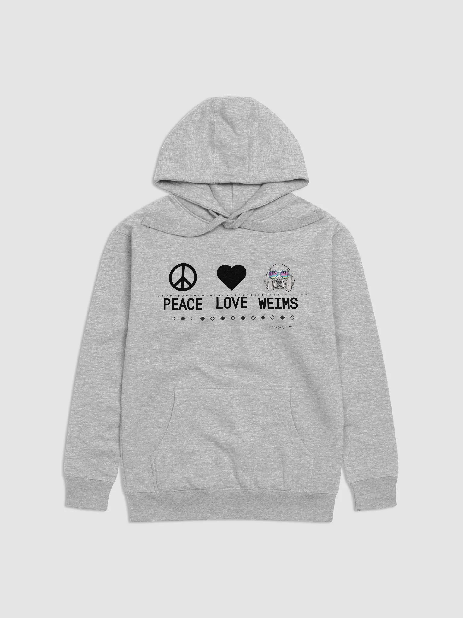 Peace Love Weims - Cotton Heritage Unisex Premium Hoodie product image (2)