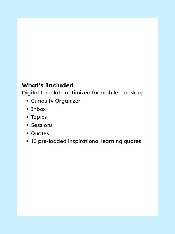 Curiosity Organizer - Anytype Template product image (2)