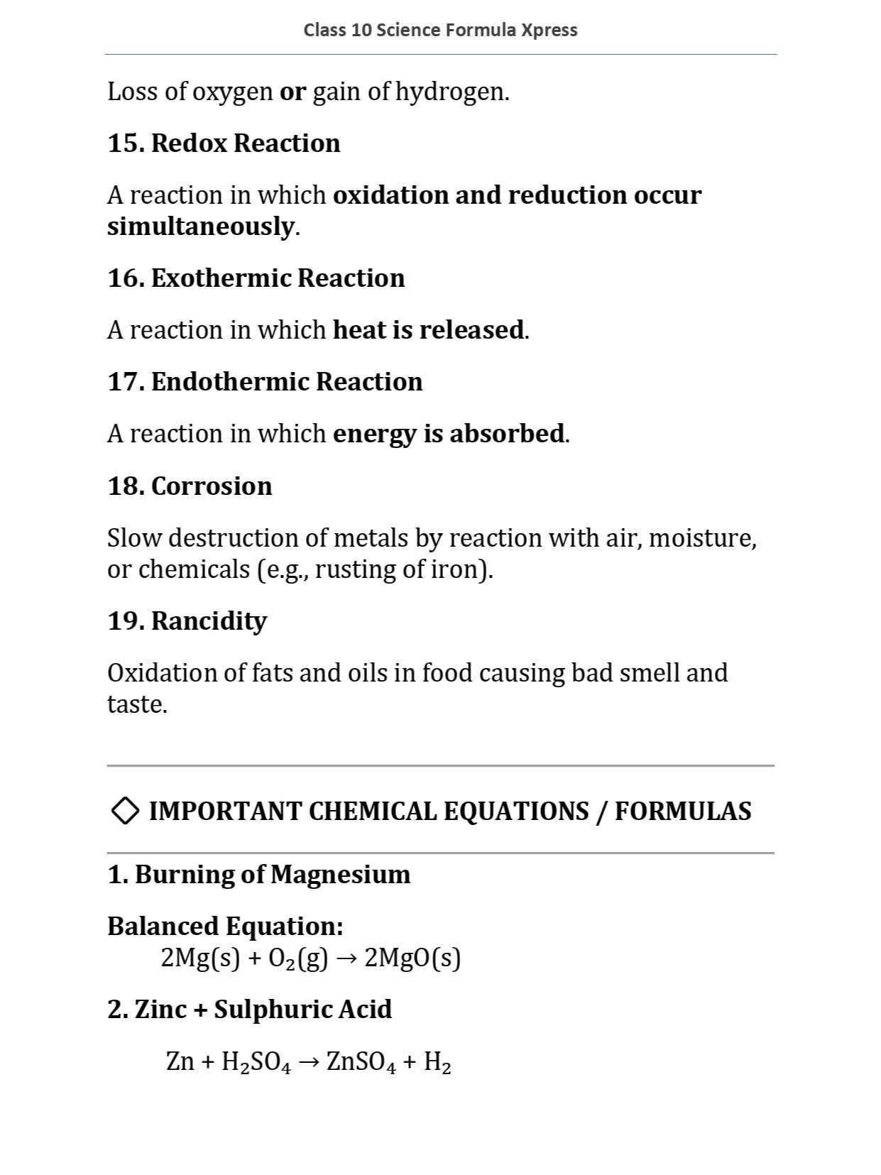 Class 10 Science Formula Xpress product image (4)