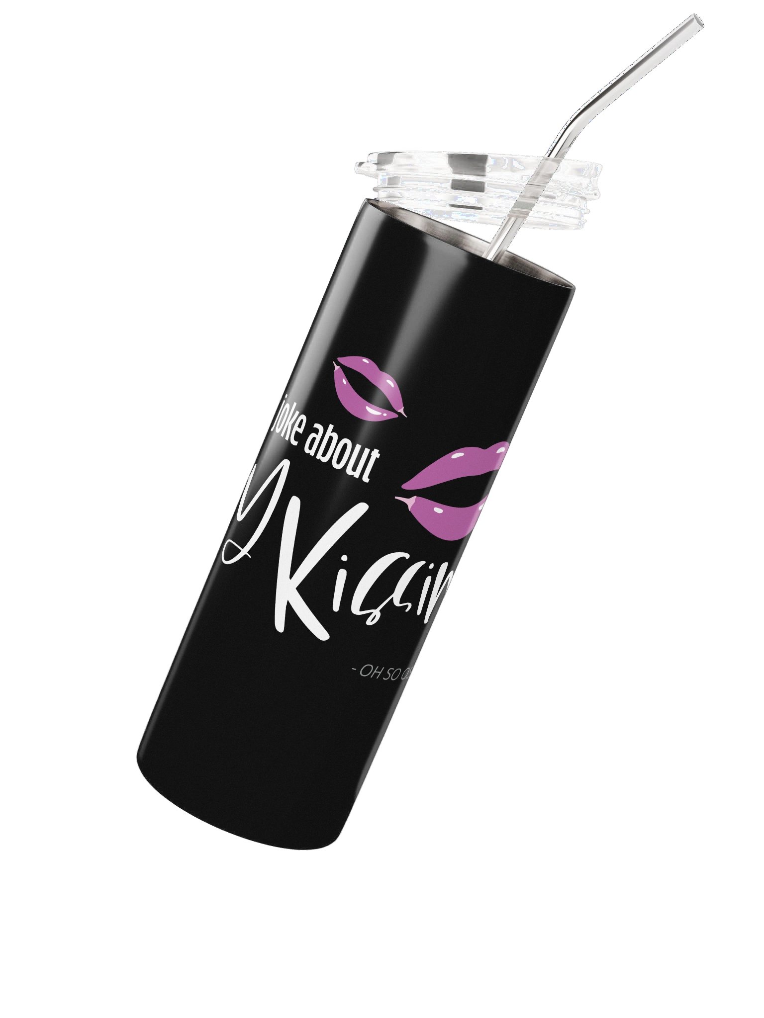 Spicy Kissing Stainless Steel Tumbler (Black) product image (2)