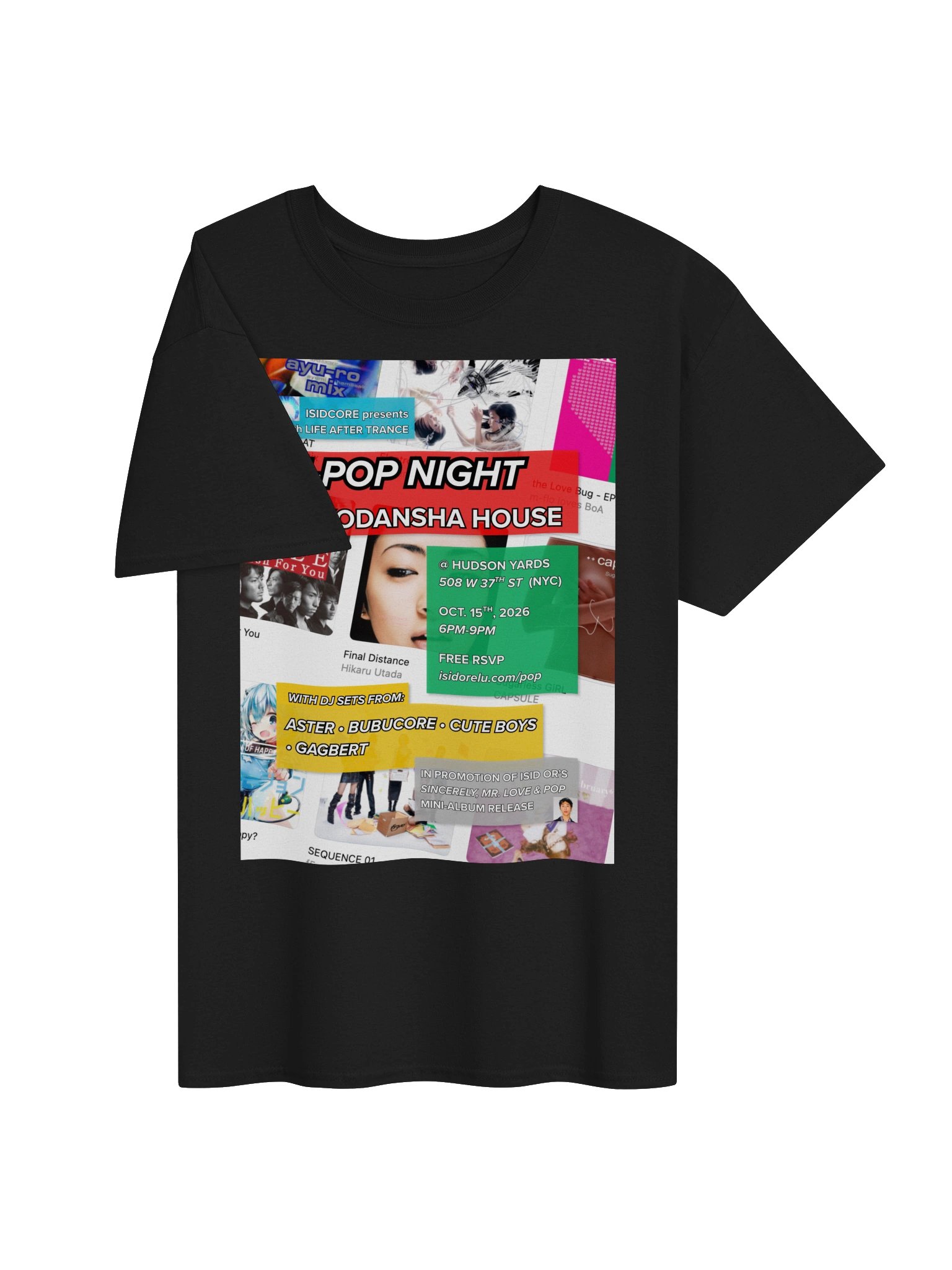 ISIDCORE: J-POP NIGHT @ KODANSHA HOUSE T-Shirt [Black] product image (3)