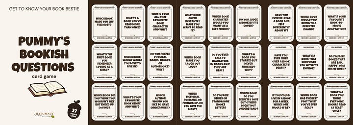 Pummy’s Bookish Questions (Free Printable PDF) product image (1)