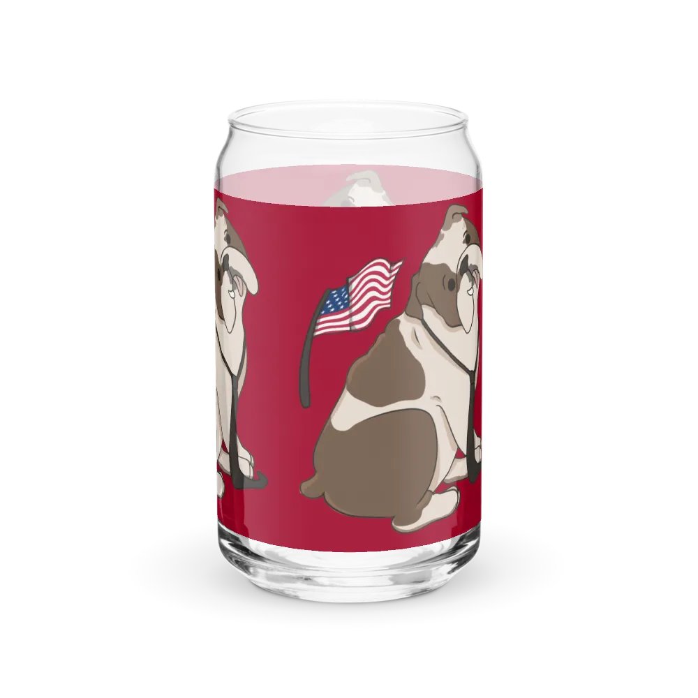 Patriotic Bulldog Glass product image (3)