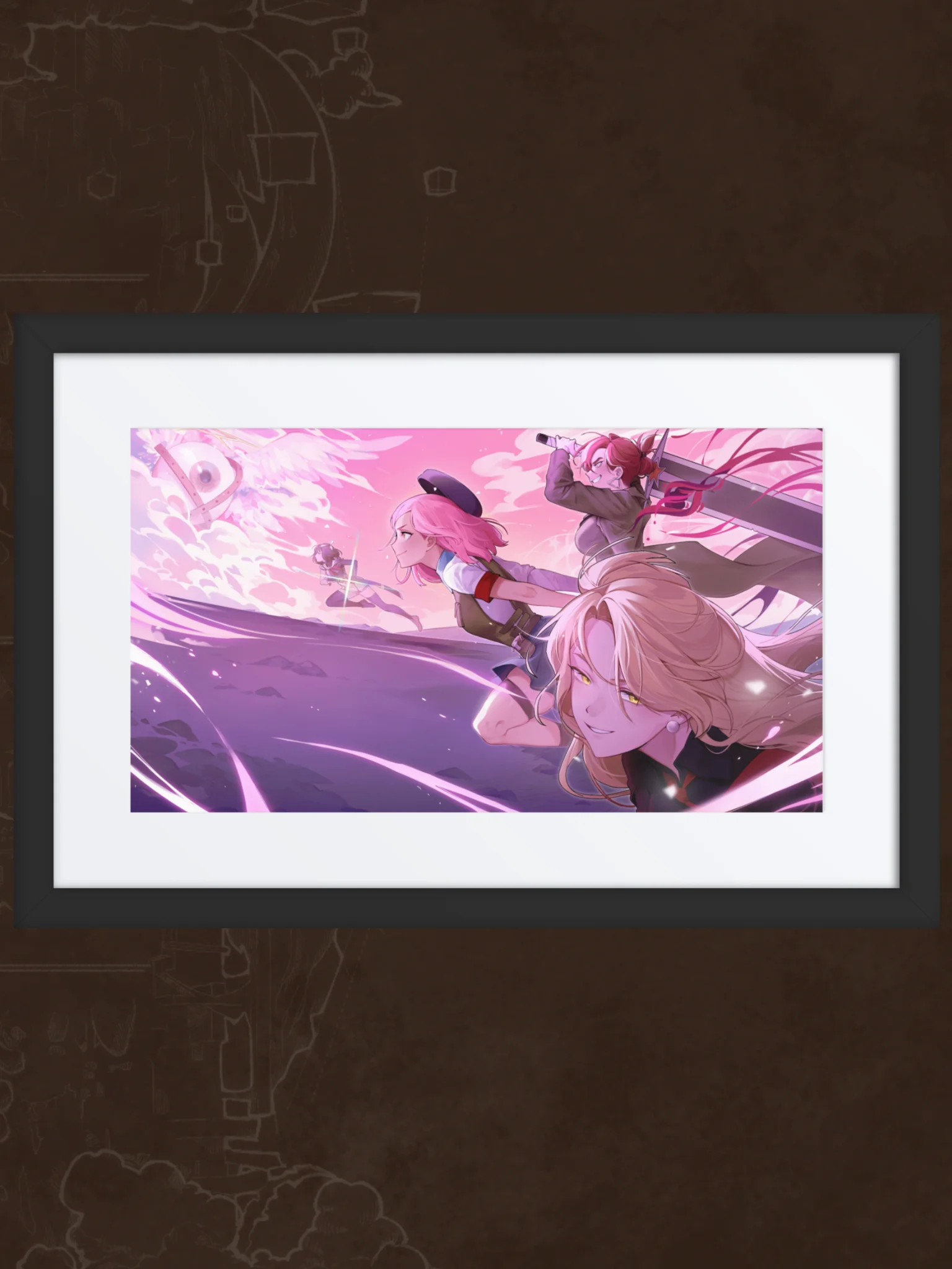 Framed Kernel Hearts Original keyart print product image (1)