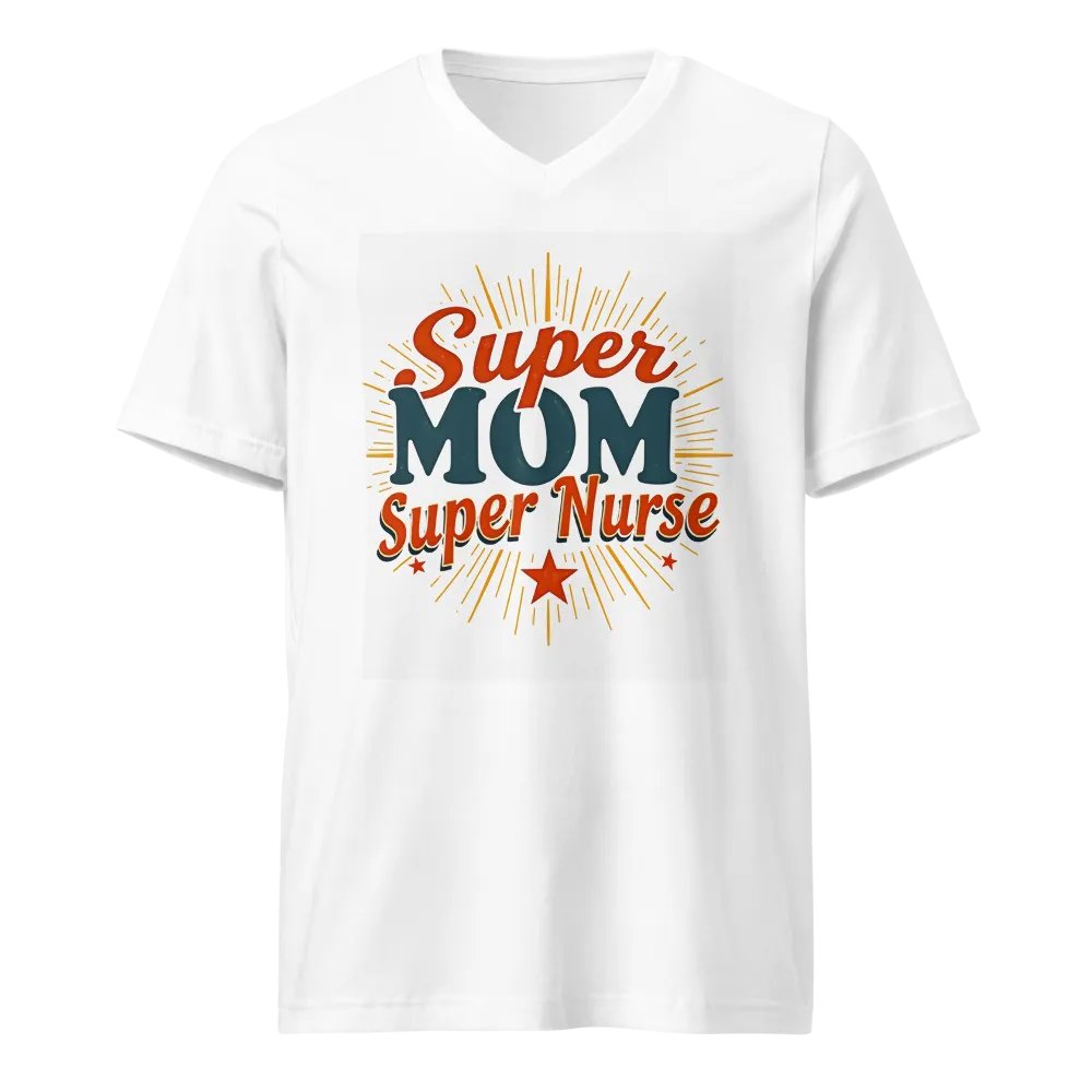 Super MOM, Super Nurse V-Neck Tee product image (1)