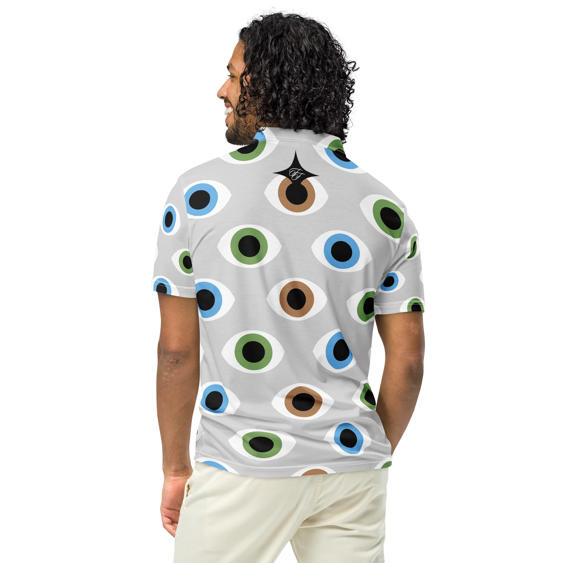 F&F Big Script All Eyes on Me Slim Fit Polo Shirt product image (5)