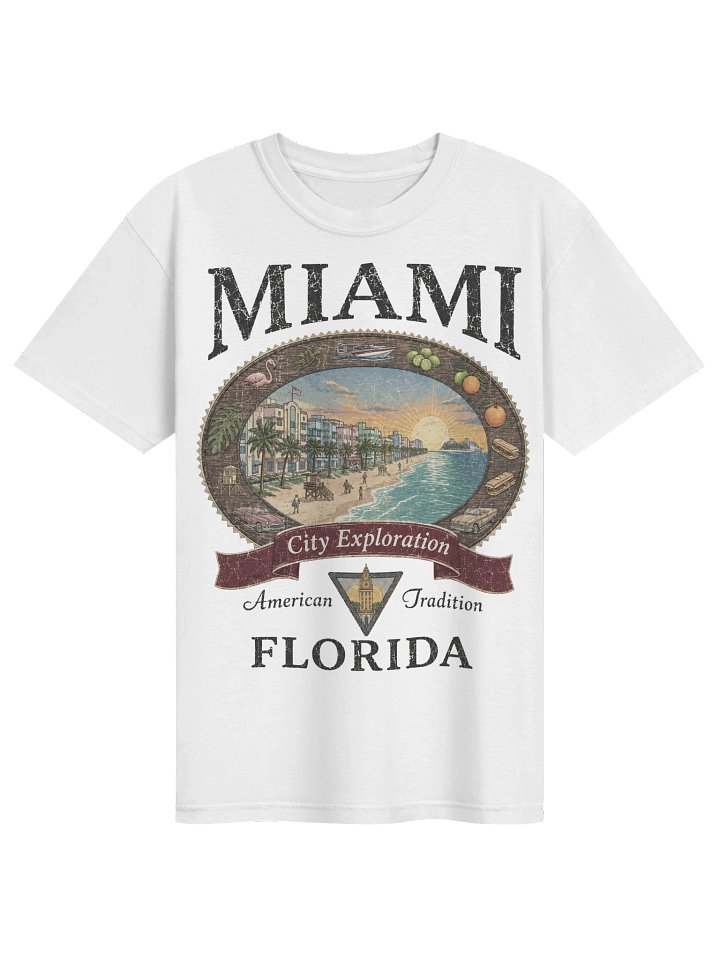 Vintage Miami Shirt, Florida Graphic Tee, Comfort Colors 1717 Beach Travel Souvenir T-Shirt product image (27)
