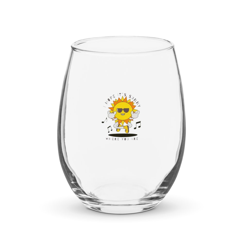 I Hope It's Sunny Wine Glass product image (1)