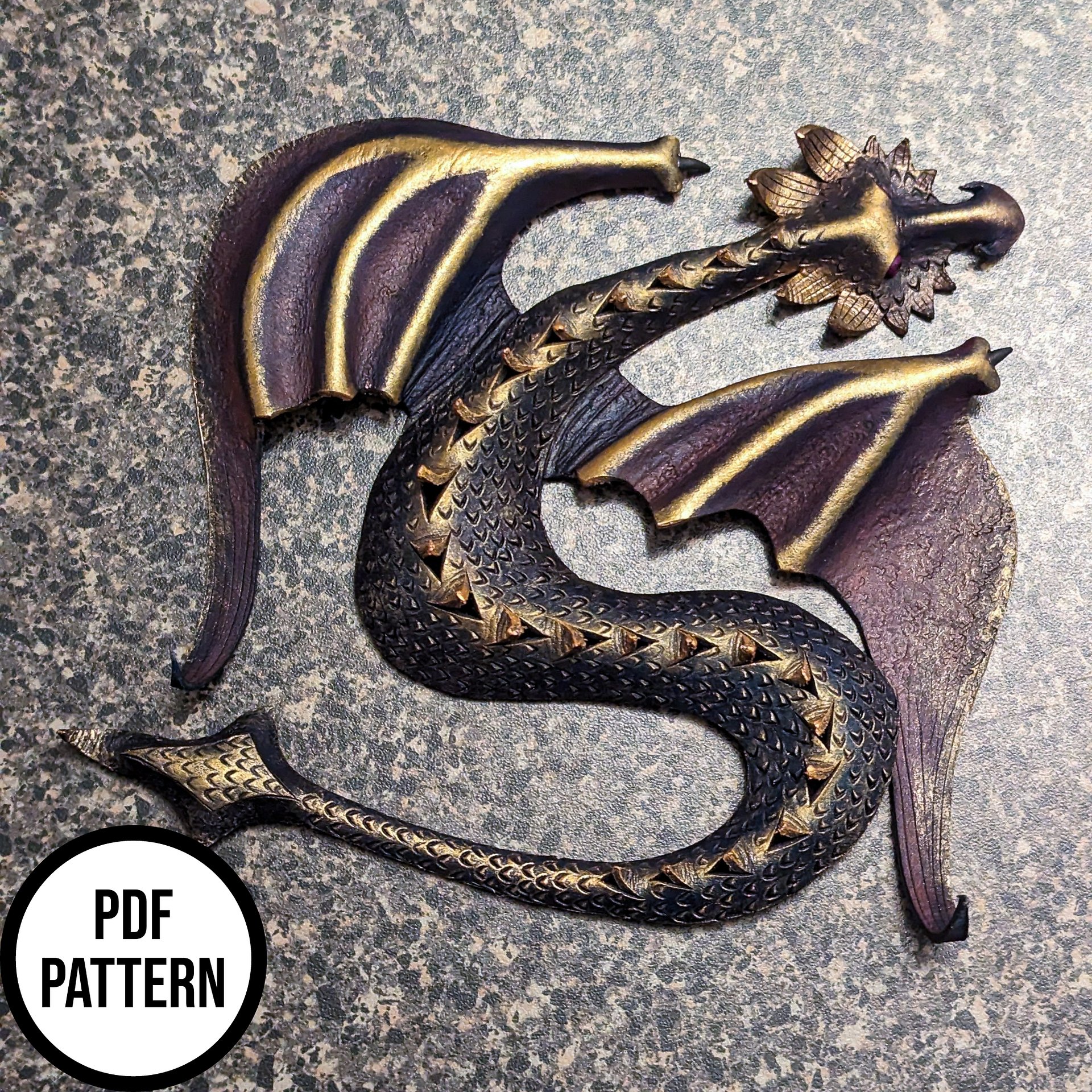 Leather Dragon Pattern for Decoration or Wall Hanging product image (3)