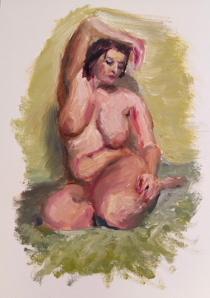 Seated Nude With Raised Arm Study product image (1)