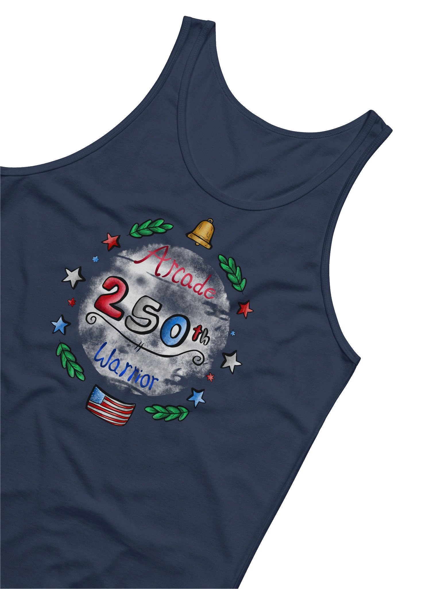 Arcade Warrior America 250 Logo Men's Tank Top product image (17)