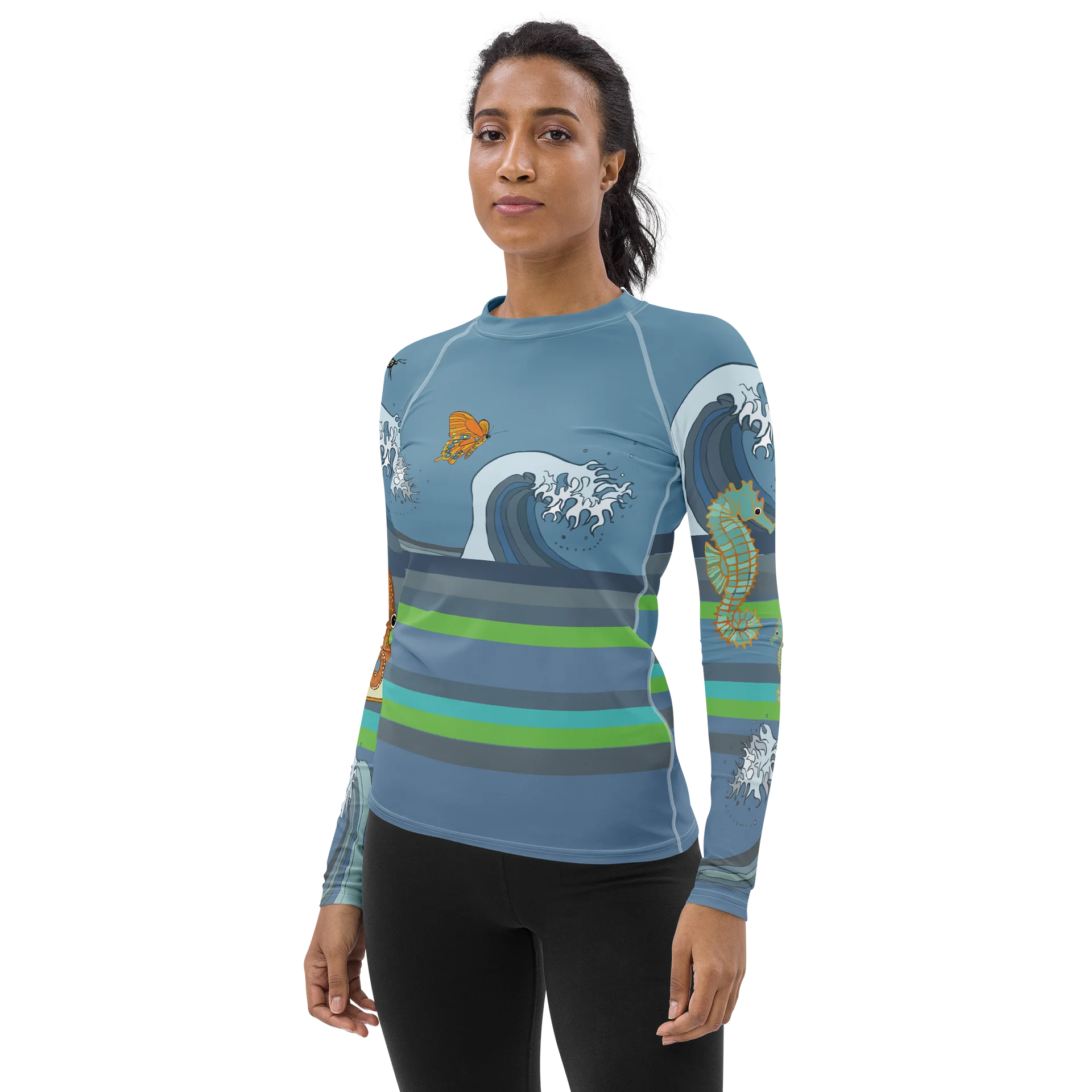 Octopus Wave Women's Rash Guard product image (3)