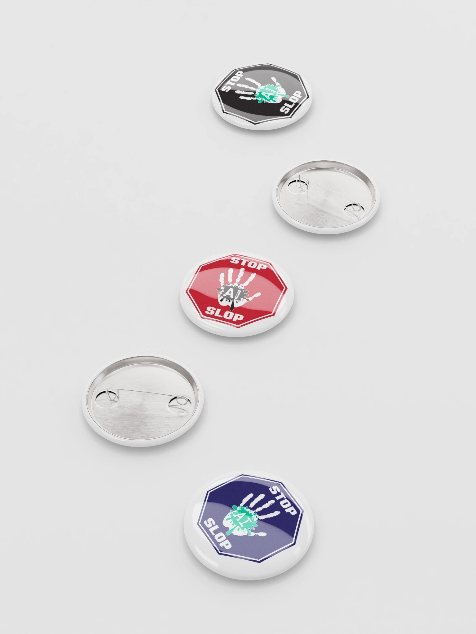Anti-AI Pin Buttons product image (4)